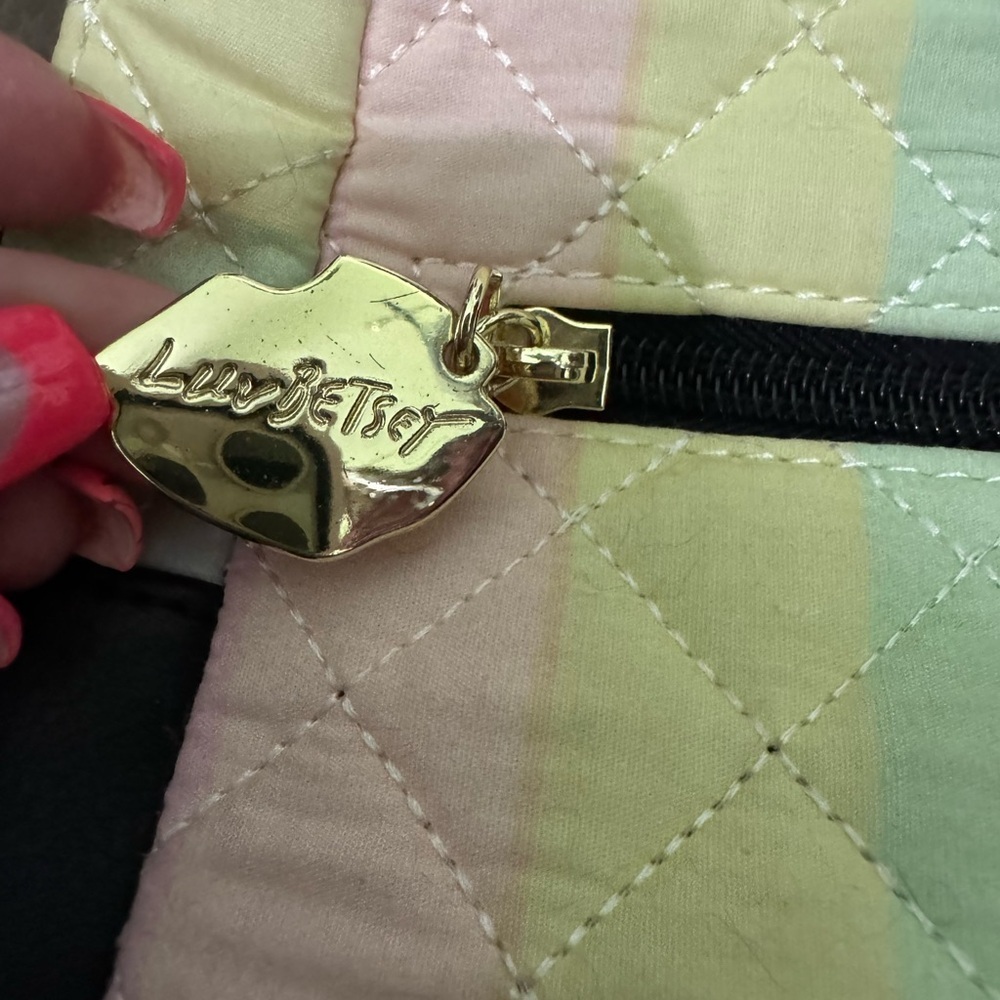 Betsey Johnson Quilted Pastel Backpack - Picture 5 of 11